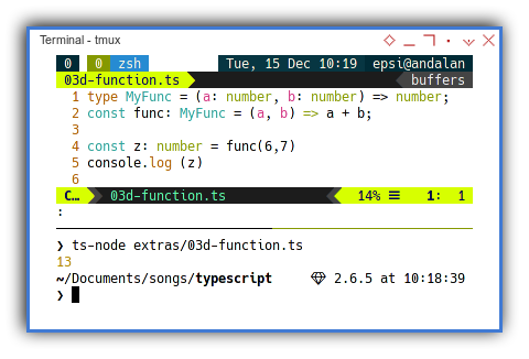 Typescript: Simple Example of Type Synonym as Function Signature