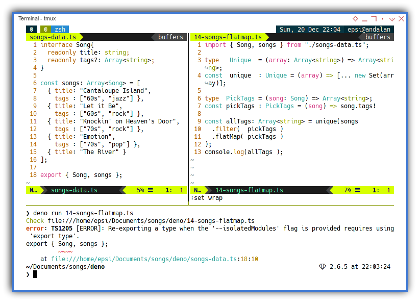 Typescript: Deno Export Interface Issue