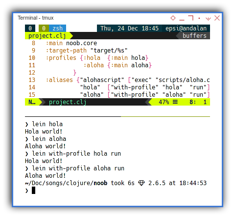 Clojure: Multiple Entry Point with Leiningen