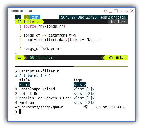 GNU R: Extracting Fields: Filter