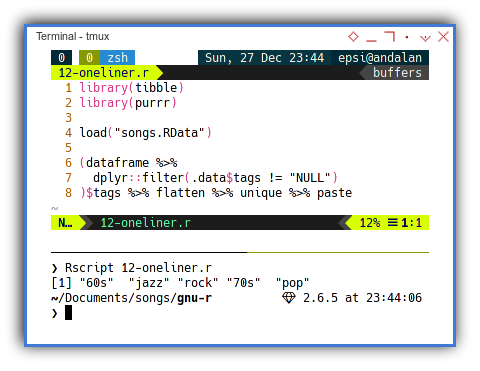 GNU R: Finishing The Task