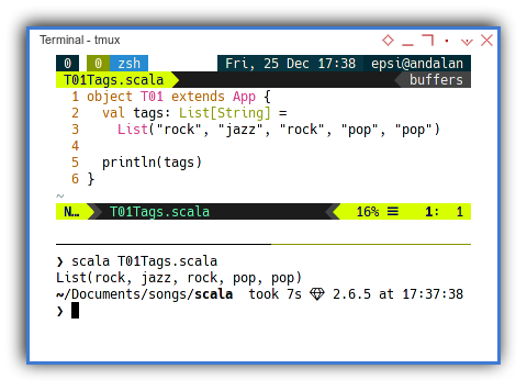 Scala: Simple List of Tags