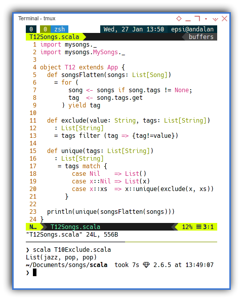 Scala: The Recursive of Head and Tail Pattern