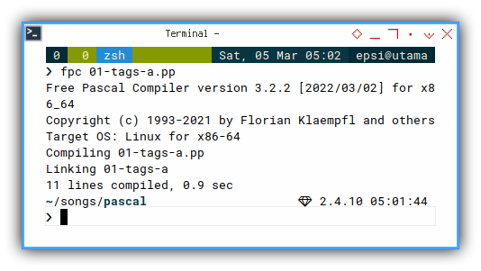 Pascal: Free Pascal Compiler