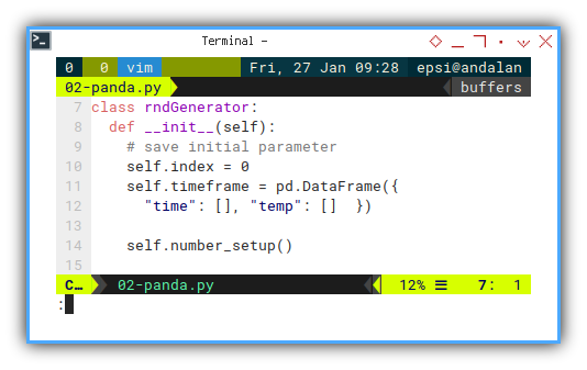 Panda Plot: Packing Data Frame: Constructor