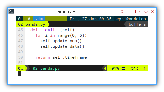 Panda Plot: Packing Data Frame: Main