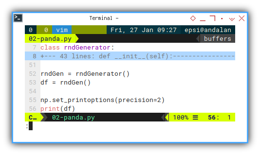 Panda Plot: Packing Data Frame: Execute