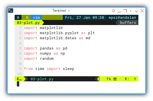 Panda Plot: Simple Dataframe Plot: Import