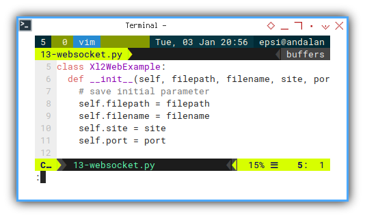 Python: Serving Web Socket: Init