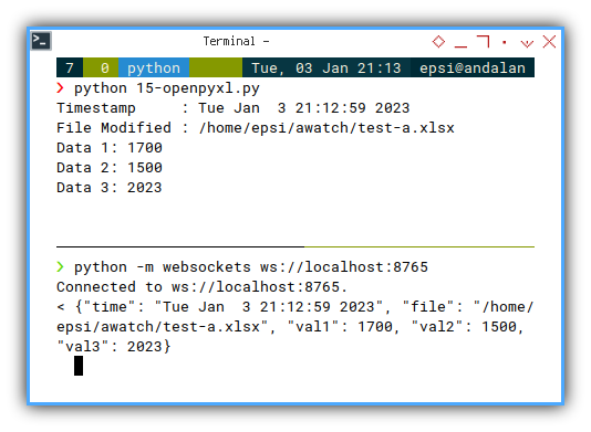 Python: Reading Excel Cells: Output