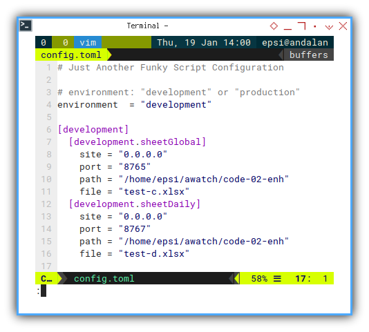 Python: TOML Configuration: Development