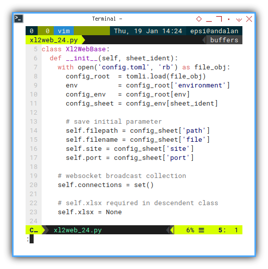 Python: TOML Configuration: Simplify Constructor Parameter