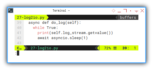 Python: StringIO: Do Log
