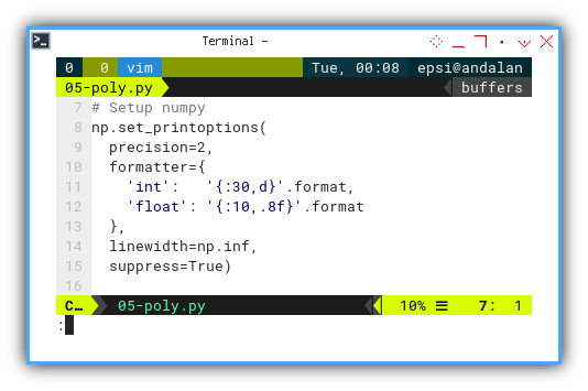 Polynomial: Python Source: Output