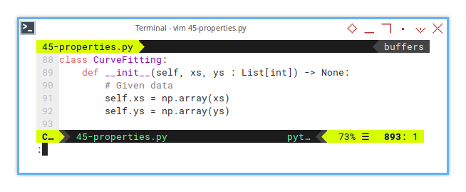 Python: Curve Fitting: Initialization