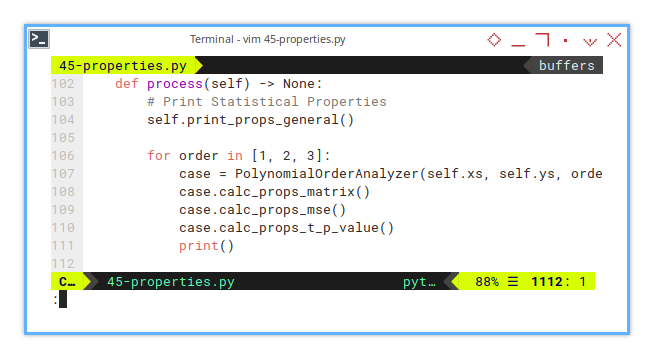 Python: Curve Fitting: Execute Process