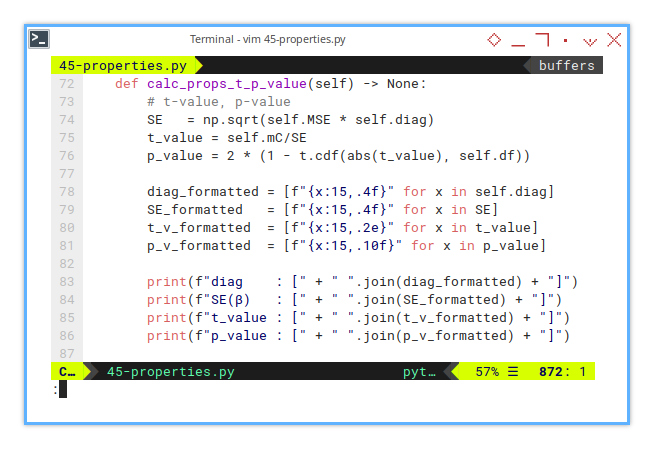 Python: Polynomial Order Analyzer: t-value, p-value
