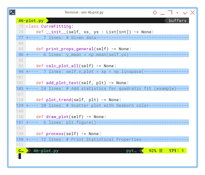 Python: Matplotlib: Curve Fitting: Skeleton