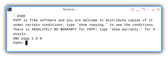 PSPP: UI: Terminal User Interface