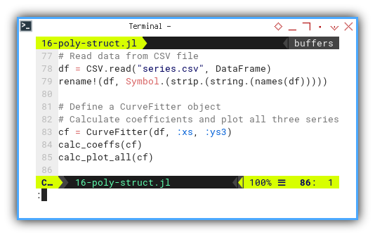 Julia: Trend: Plot: Building Class with Struct