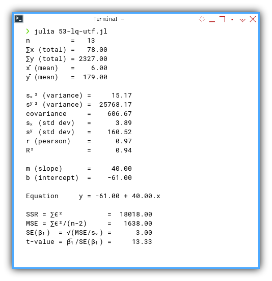 Julia: Statistic Properties: UTF-8 Variable